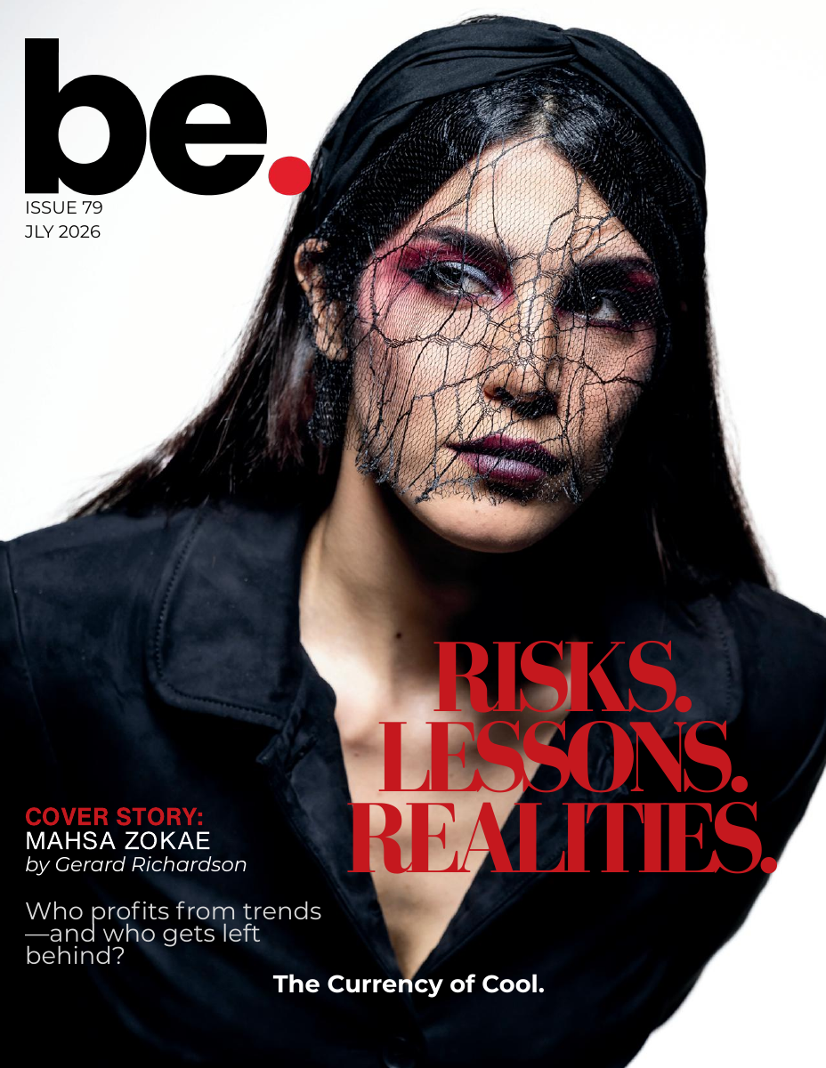 Justbe Magazine Issue 79 cover featuring Mahsa Zokae